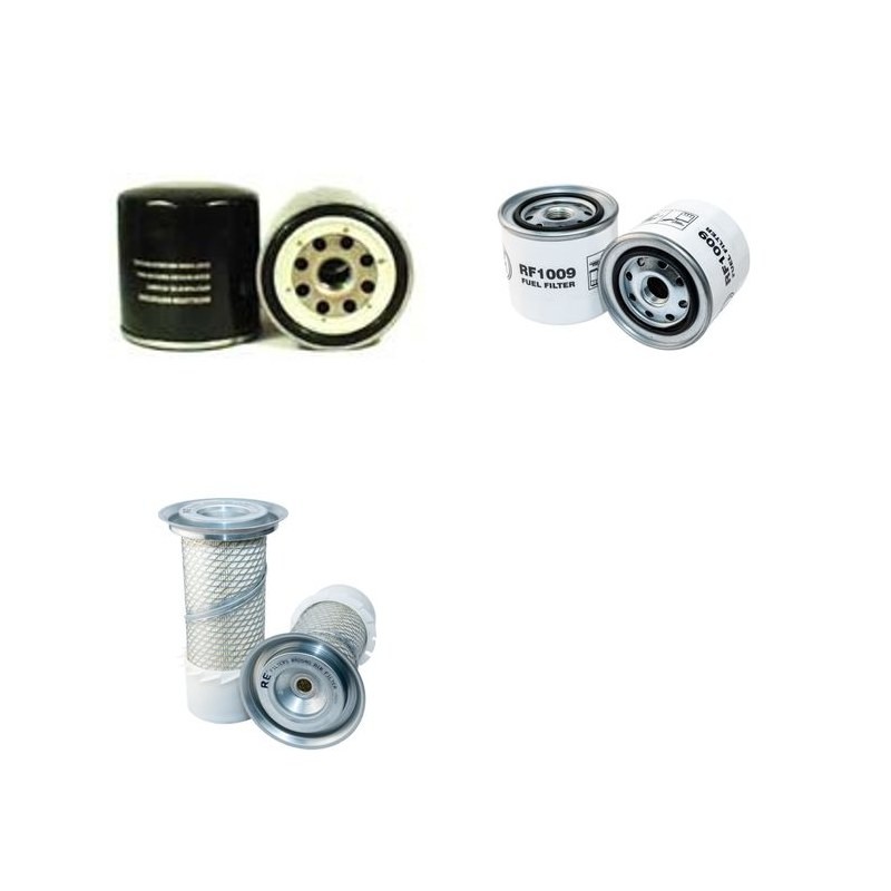 CASE 9007 Filter Service Kit Air Oil Fuel Filters w/ISUZU 4BG1 / 4JB1 Eng.
