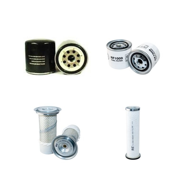 Filter kit for Case 9007 Air Oil Fuel Filters with Isuzu Engine  YR 2004-