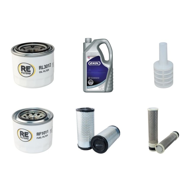 Filter kit for Case CX27B-ZTS Engine Filter & Lubricant Kit with Yanmar 3TNV88A-SYB Engine