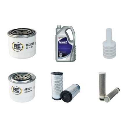 Filter kit for Case CX27B-ZTS Engine Filter & Lubricant Kit with Yanmar 3TNV88A-SYB Engine