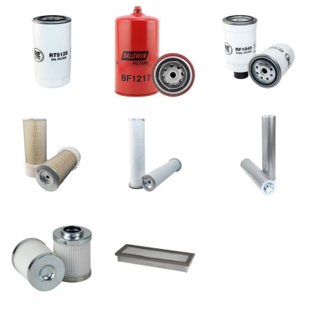 Filter kit for Case Poclain WX 95 with Case Engine