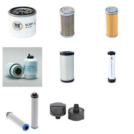 CATERPILLAR 3027 D CR Filter Service Kit with Yanmar 3Tnv76 Eng 2012-
