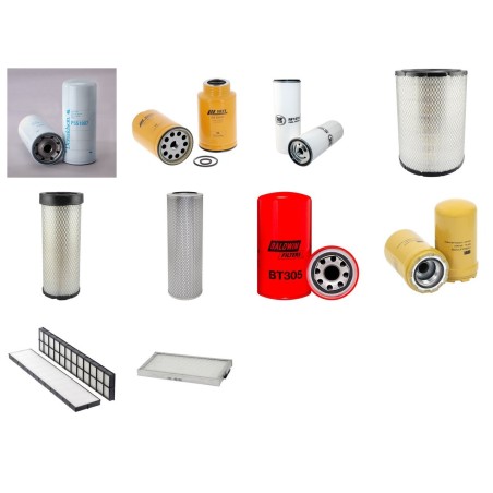 Filter kit suitable for CAT 325CLN with CAT 3126B Engine Serial No CSJ1