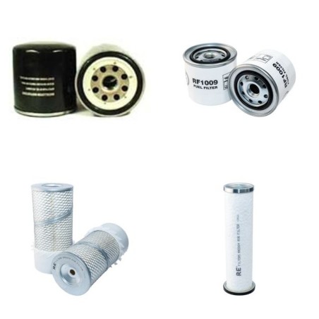 DAEWOO SOLAR 055 Filter Service Kit Air Oil Fuel Filters w/ISUZU 4JB1 Eng.