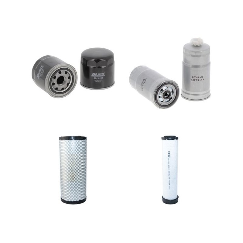 Filter kit for Case 121 E SERIE III with CNH F5CE9454G Engine  YR 2008-