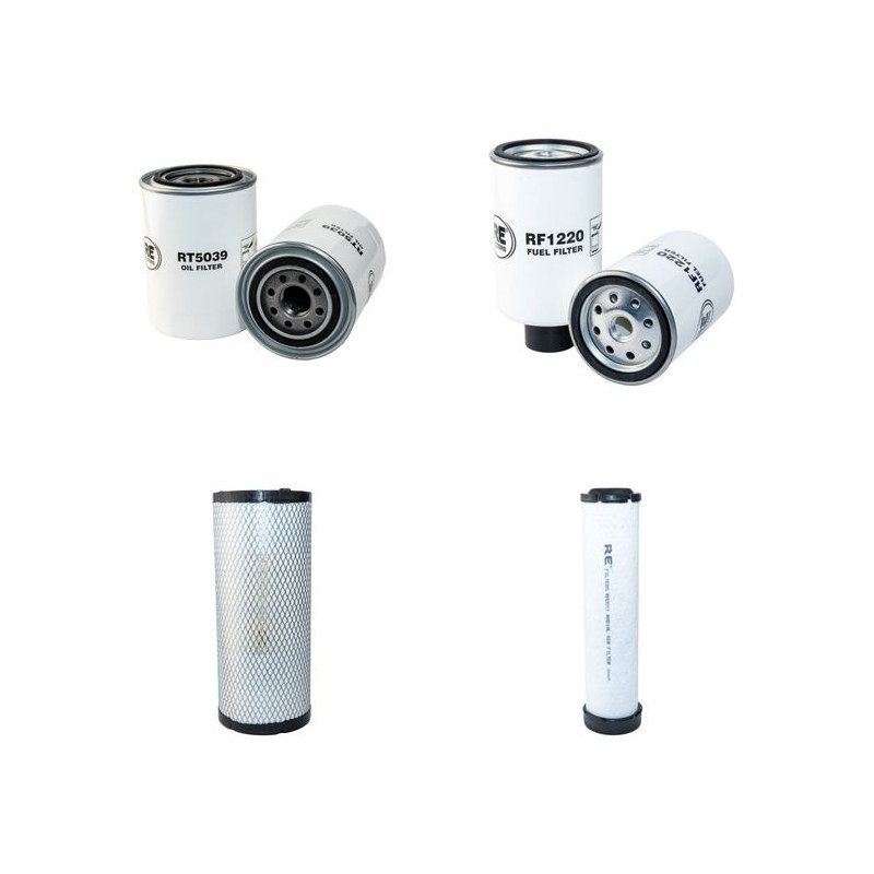 Filter kit for Case 1845 C Air Oil Fuel Filters with Cummins 4B3.9 Engine