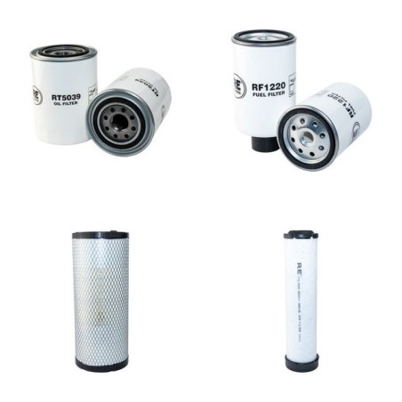 CASE 1845 C Filter Service Kit Air Oil Fuel Filters w/Cummins 4B3.9 Eng.