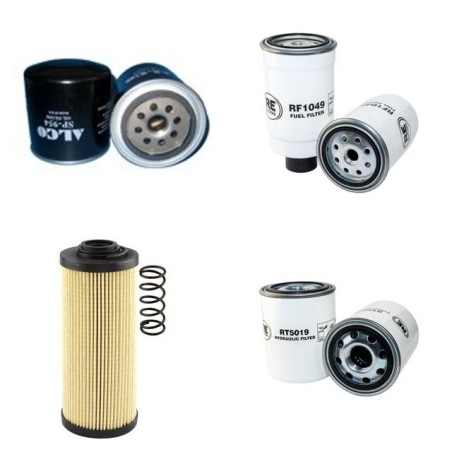 Filter kit for Case 21 A with Perkins Engine