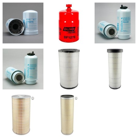 DOOSAN R 1290 F Filter Service Kit Air Oil Fuel Filters w/JOHN DEERE 6068HF285E Eng.   YR  2011-