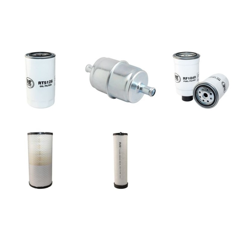 Filter kit for Case 521 D Air Oil Fuel Filters with CNH Engine  YR 2002-