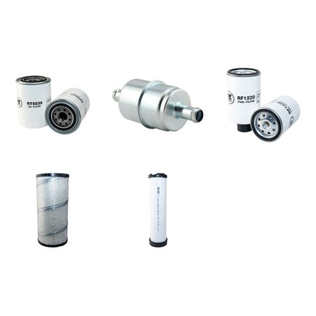 Filter kit for Case 590 SLE Air Oil Fuel Filters with Case 4T390 Engine  YR 2000-