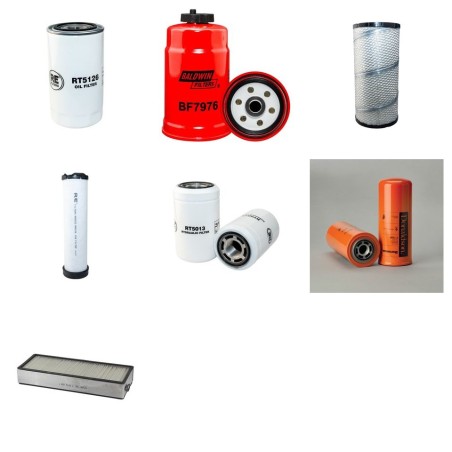 Filter kit for Case 590 SR with CNH Engine  YR 2004-