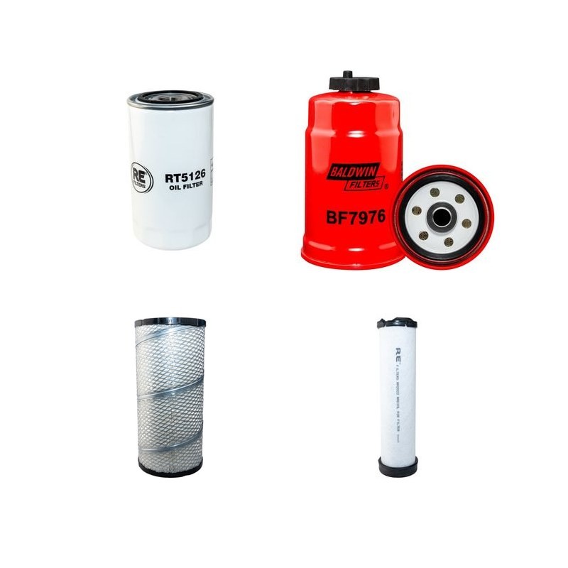 Filter kit for Case 590 SR Air Oil Fuel Filters with CNH Engine  YR 2004-