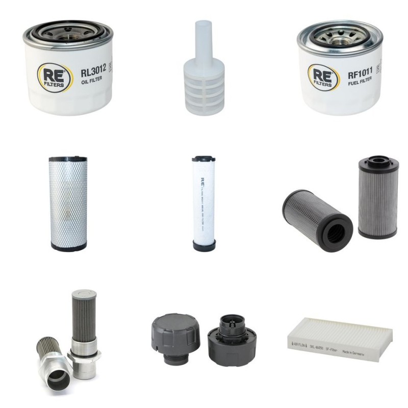 EUROCOMACH  ES 90 UR Filter Service Kit w/Yanmar 4TNV98 Eng.
