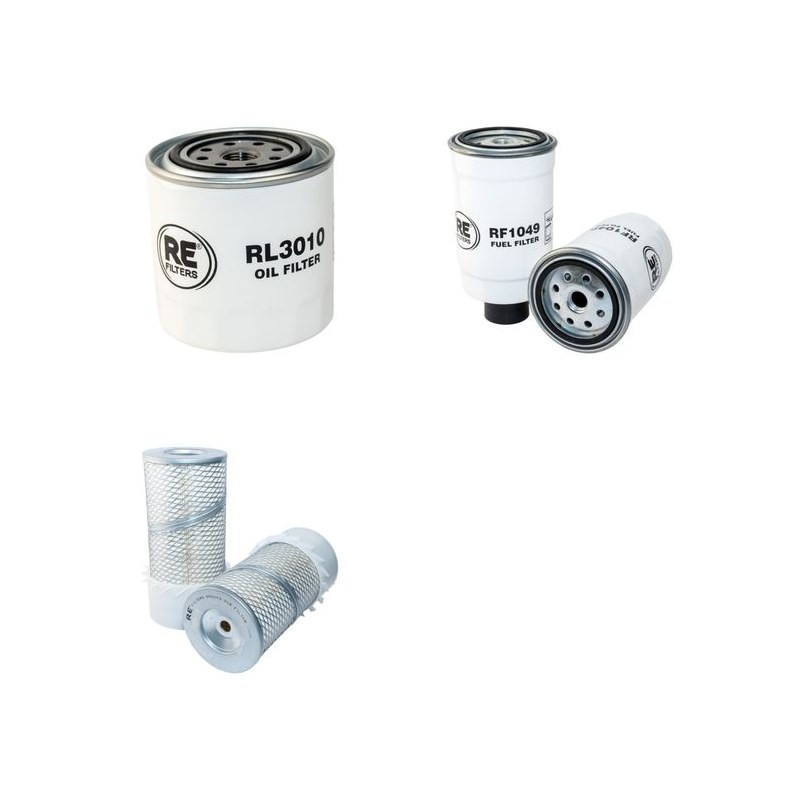 EUROMACH 5000 Filter Service Kit Air Oil Fuel Filters w/Kubota Eng.