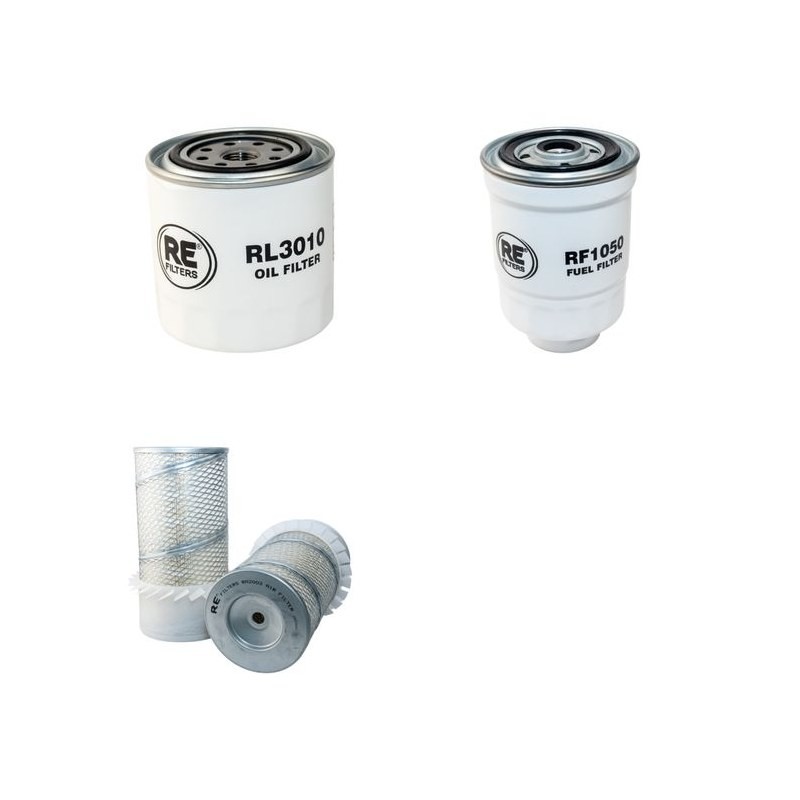 EUROMACH 8500M Filter Service Kit Air Oil Fuel Filters w/Kubota V3300 Eng.