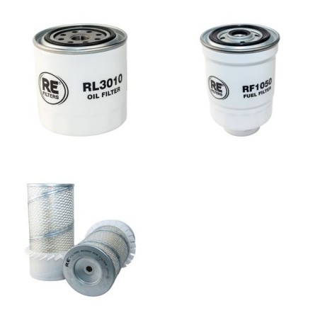 EUROMACH 8500M Filter Service Kit Air Oil Fuel Filters w/Kubota V3300 Eng.