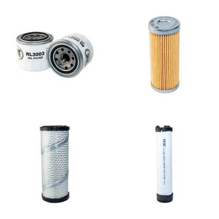Filter Kit For Hitachi EX 27-U Filter Service Kit with Isuzu 3LD1 Engine Air, Oil, Fuel Filters