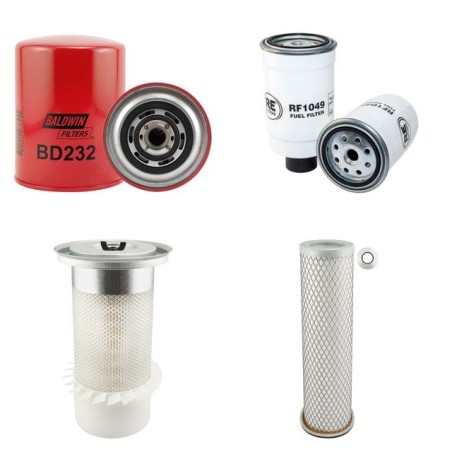Filter Kit For Hitachi EX135 Filter Service Kit Engine Air Oil Fuel (Air Fins)