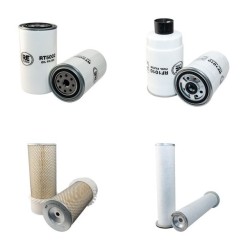 HITACHI FH 120 WT Filter Service Kit Air Oil Fuel Filters w/Perkins 138515 Eng.