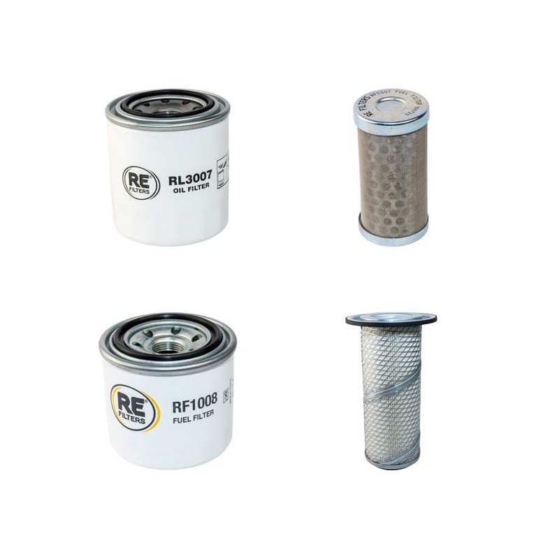 Filter kit for Case (Poclain) CK 32 with Kubota Engine Air, Oil, Fuel Filters