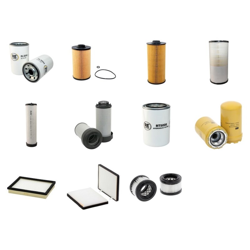 Filter kit for Case (Poclain) CX 130 B TIER 3 with Isuzu Engine Serial No X2 H205MM -Fuel Filter YR 2007-