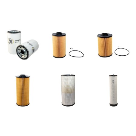 Filter kit for Case CX130B Tier3 2007- w Isuzu Engine Air - Oil - Fuel
