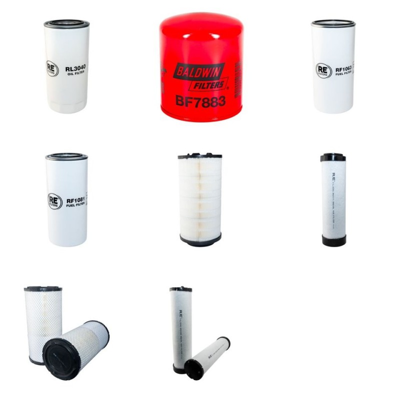 HAMM 3411 Filter Service Kit Air Oil Fuel Filters w/Deutz BF4M2012C Eng.