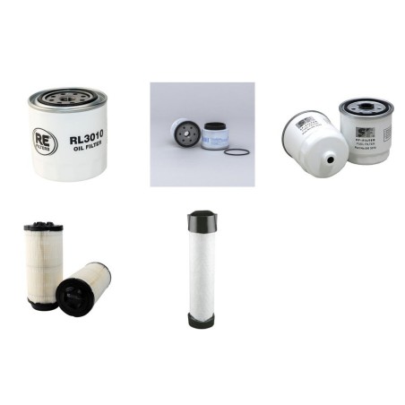 HAMM HD 12 VT/VV Filter Service Kit w/Kubota D 1503M-E3B Eng. Air, Oil, Fuel Filters