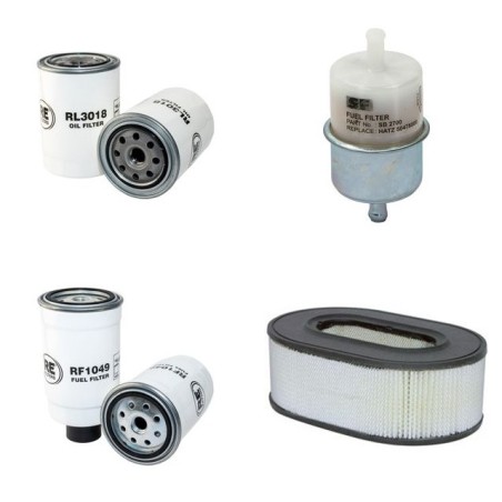 HAULOTTE H 15 SD/SDE/SDX/SX/SXL Filter Service Kit Air Oil Fuel Filters w/HATZ 2L41C Eng.