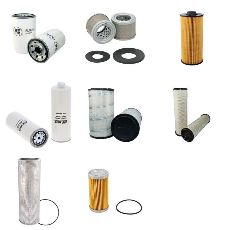 HIDROMEK HMK 220 LC 3 Filter Service Kit w/Isuzu Ah6Hkix Eng.
