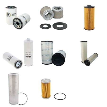 HIDROMEK HMK 220 LC 3 Filter Service Kit w/Isuzu Ah6Hkix Eng.