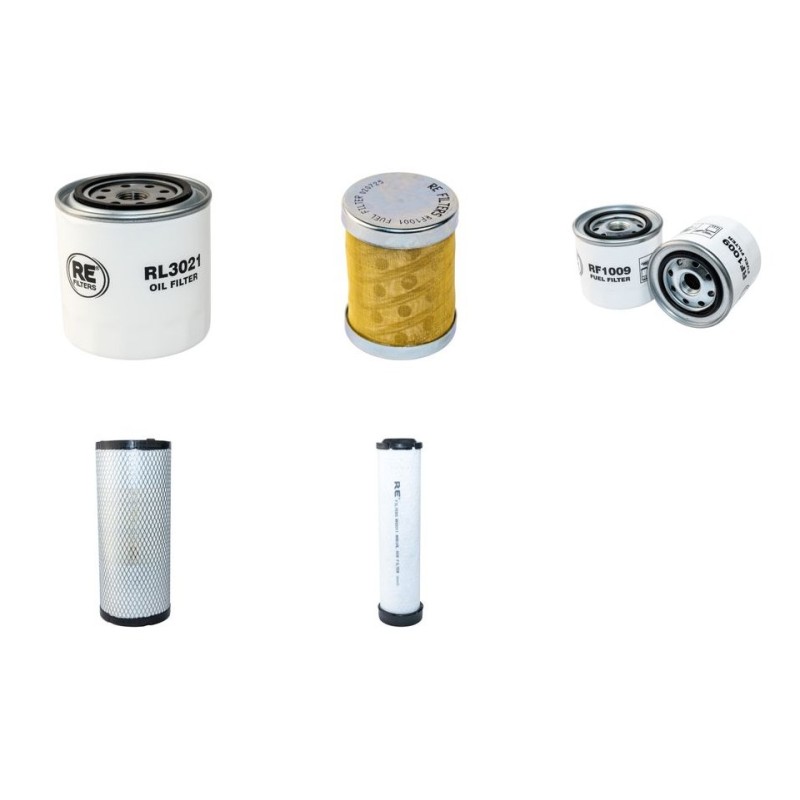 Filter Kit For Hitachi ZW 65 Filter Service Kit Air Oil Fuel Filters with Kubota V3307-DI-T Engine  Year 2010-