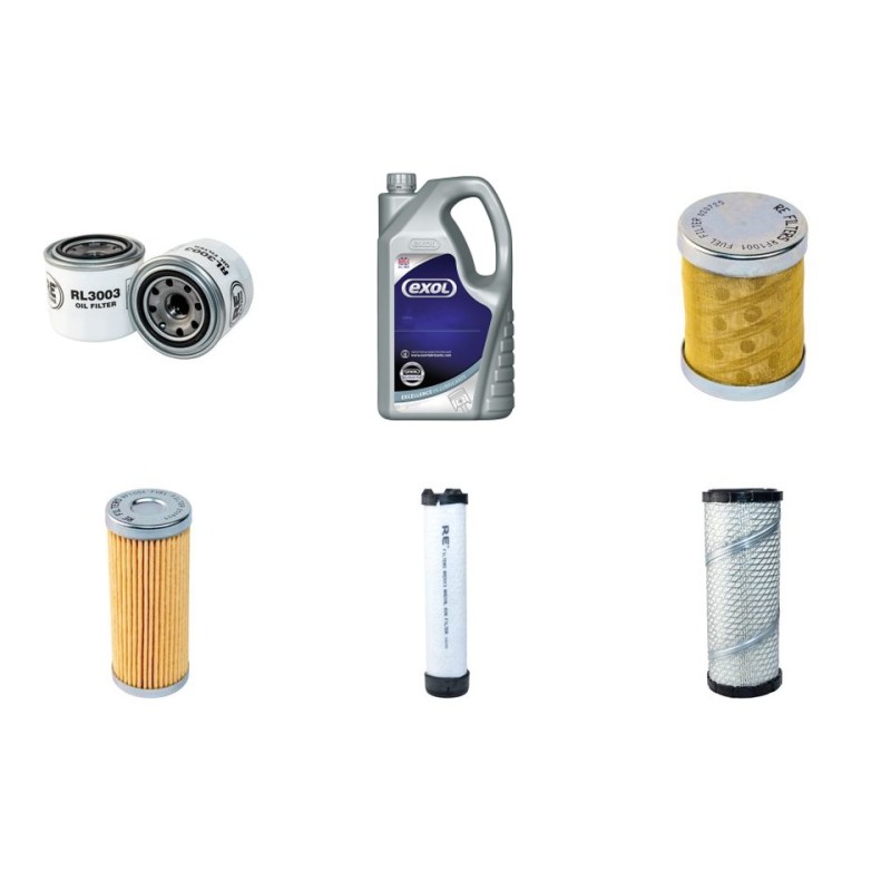HITACHI ZX30 Engine Filter & Lubricant Kit w/Kubota V1505 Eng.