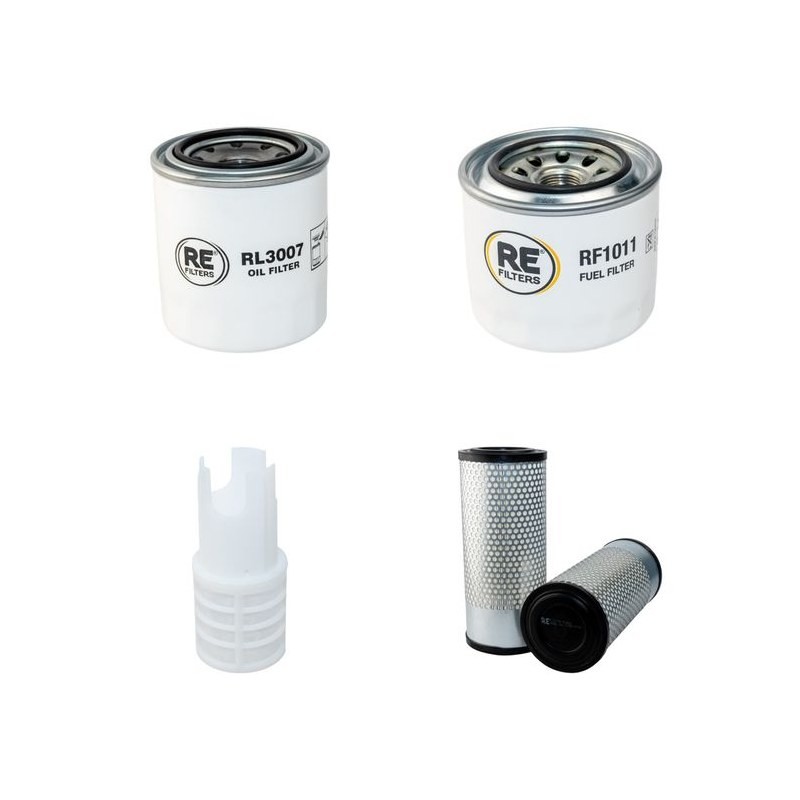 Filter Kit For Hitachi ZX55U-5A Filter Service Kit with Yanmar 4TNV88 Engine Air, Oil, Fuel