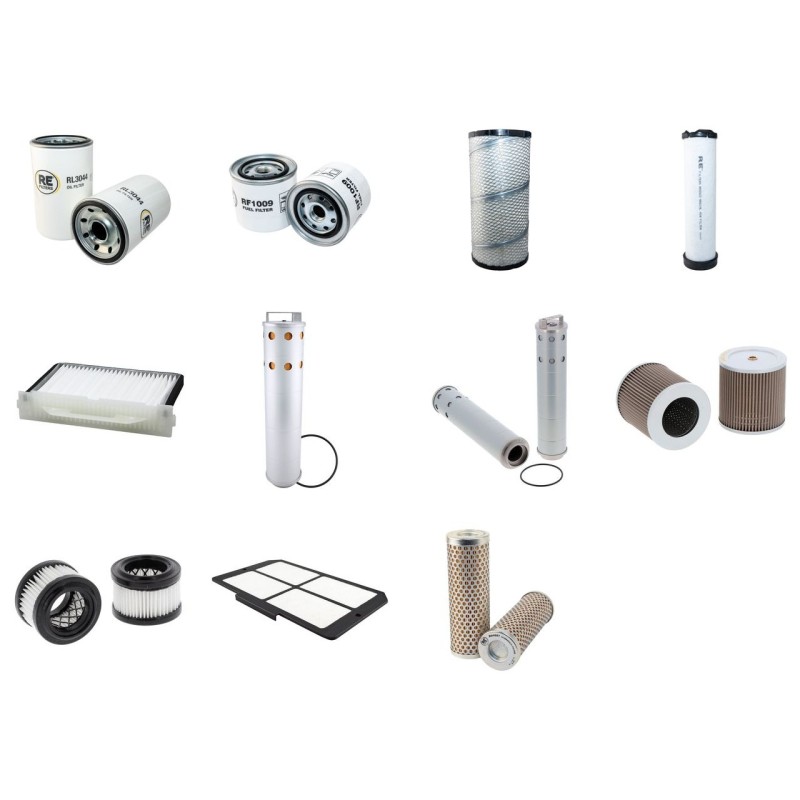 Filter Kit For Hitachi ZX110 Filter Service Kit to Serial Number 148 with Isuzu A-4JG1 Engine