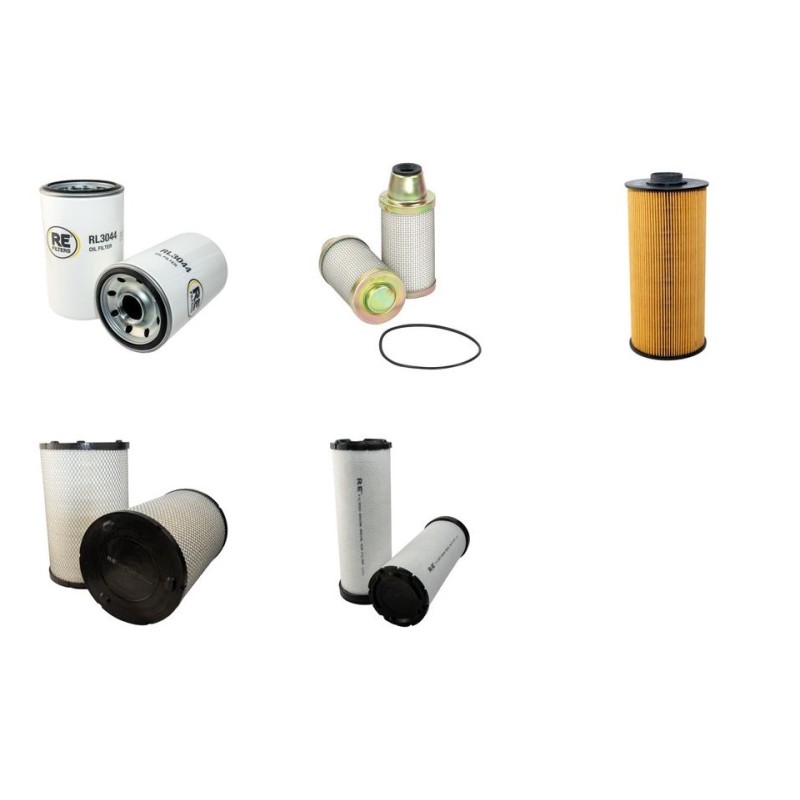 Filter Kit For Hitachi ZX 170W-5 (B) Filter Service Kit Air Oil Fuel Filters with Isuzu AM-4HK1X Engine  Year 2013-