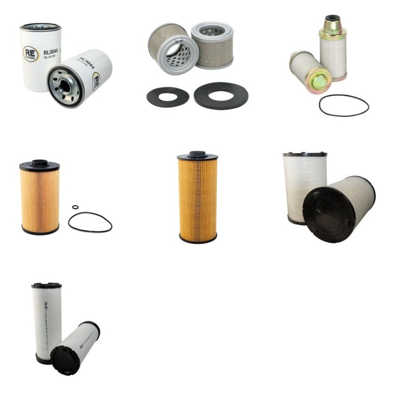 Filter Kit For Hitachi ZX 190 W-5 Filter Service Kit Air Oil Fuel Filters with Isuzu AM-4HK1X Engine