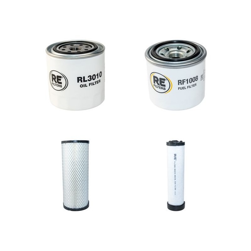 HUKI 280R-3 Filter Service Kit Air Oil Fuel Filters w/Kubota Eng.