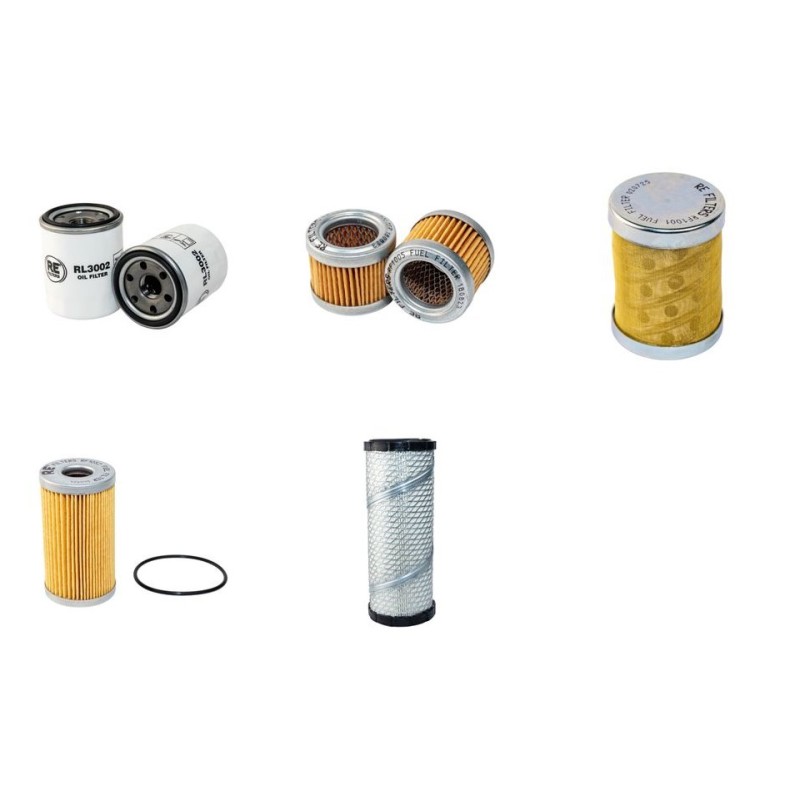 Filter Kit for Hyundai R28-7 Air Oil Fuel Filters with Mitsubishi S3L2 Engine YR 2008-