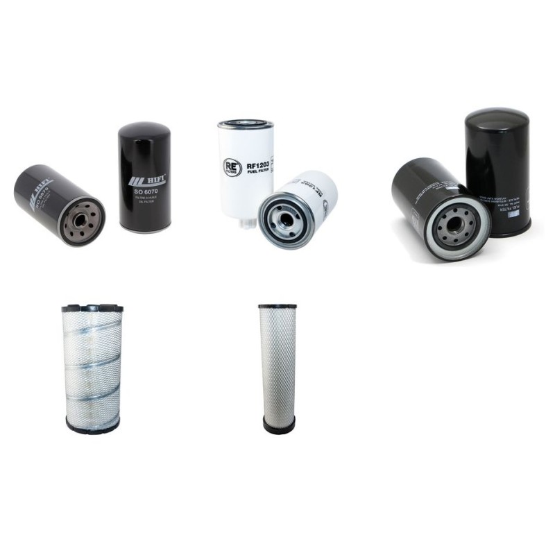Filter Kit for Hyundai R140LC-9 Air Oil Fuel Filters with MITSUBISHI D04FD-TAA Engine YR 2010-