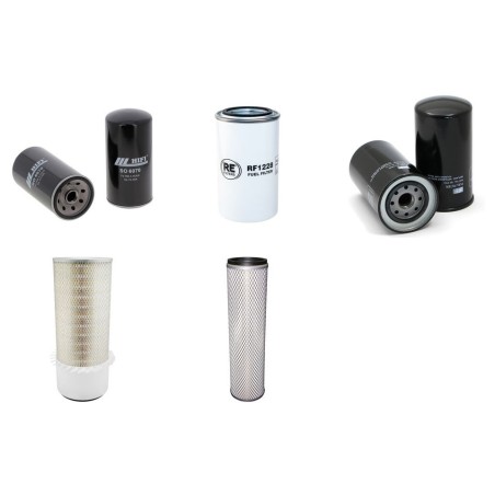 Filter Kit for Hyundai R160LC-7A Air Oil Fuel Filters with Mitsubishi D04FG-TAA Engine YR 2007-