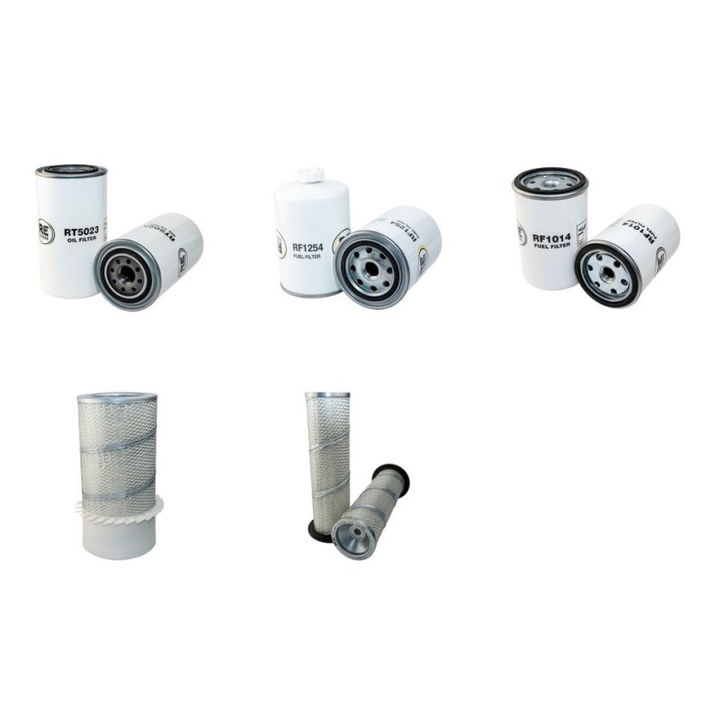 Filter Kit for Hyundai R180LC3 Air Oil Fuel Filters with Cummins 6BT5.9C Engine SN 0648- YR -2004