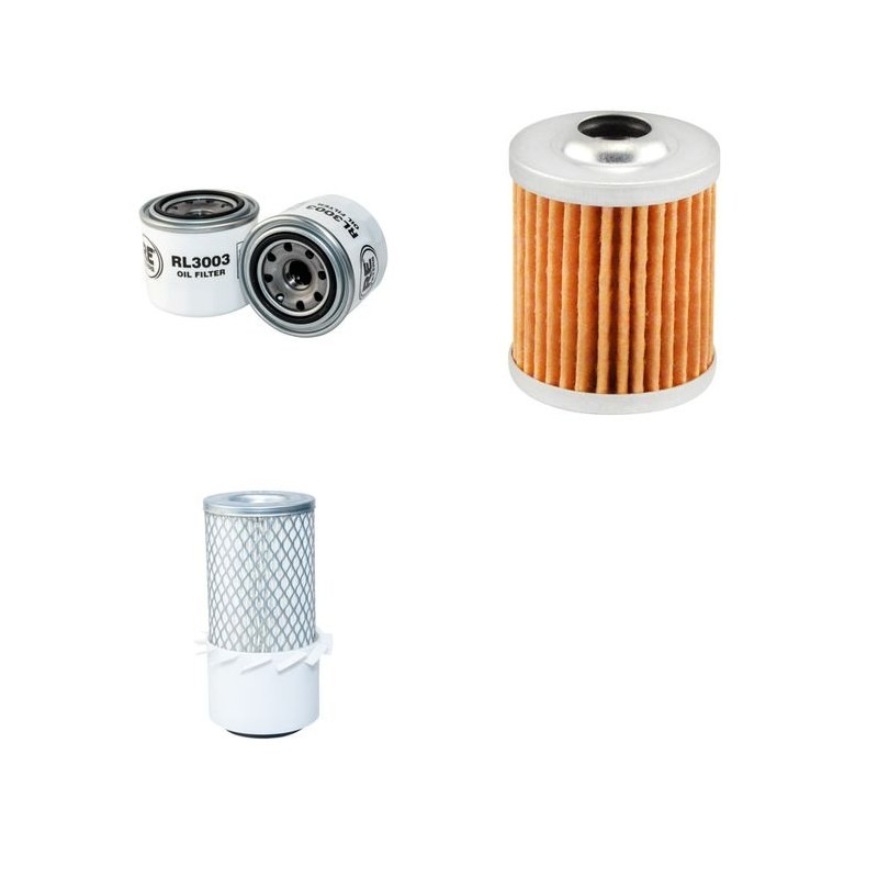IHI 15 J Filter Service Kit w/Isuzu 3La1Pa Eng. SN Fuel Filter 44mm - Single Air