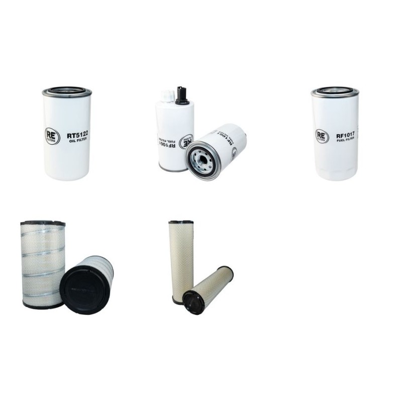 Filter Kit for JCB 436eHT/ZX Air Oil Fuel Filters with Cummins QSB 6.7 Engine Year 2007-