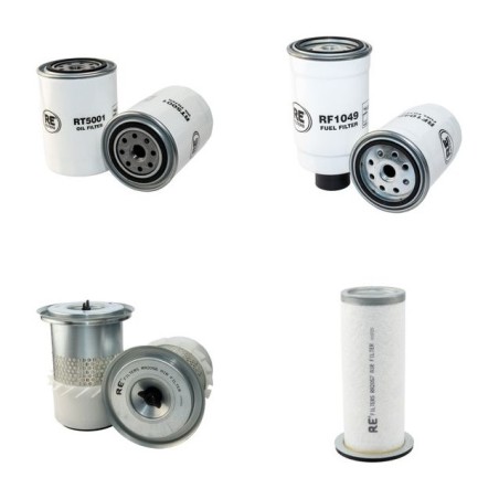 JCB 520-50 Filter Service Kit w/Perkins Eng. Air, Oil, Fuel Filters Yr -1998