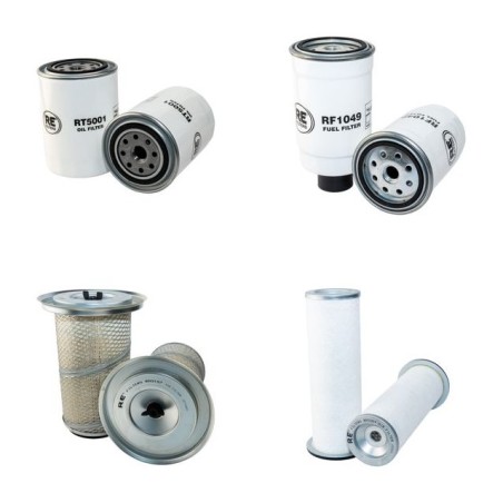 JCB 537-130 Filter Service Kit Air Oil Fuel Filters w/Perkins 1004.4T Eng.   YR  1.98-