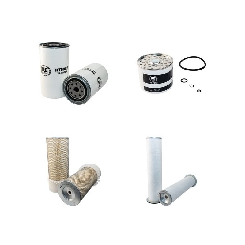 Filter Kit for JCB 712 With Perkins 1006.6 Engine - Air, Oil, Fuel Filters