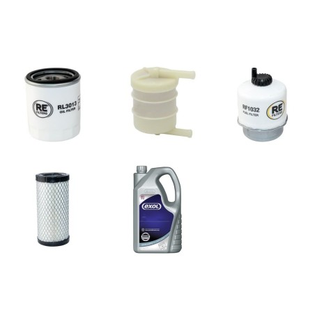 JCB 8018 CTS engine filters and lubricant kit w/Perkins 403D11 eng.