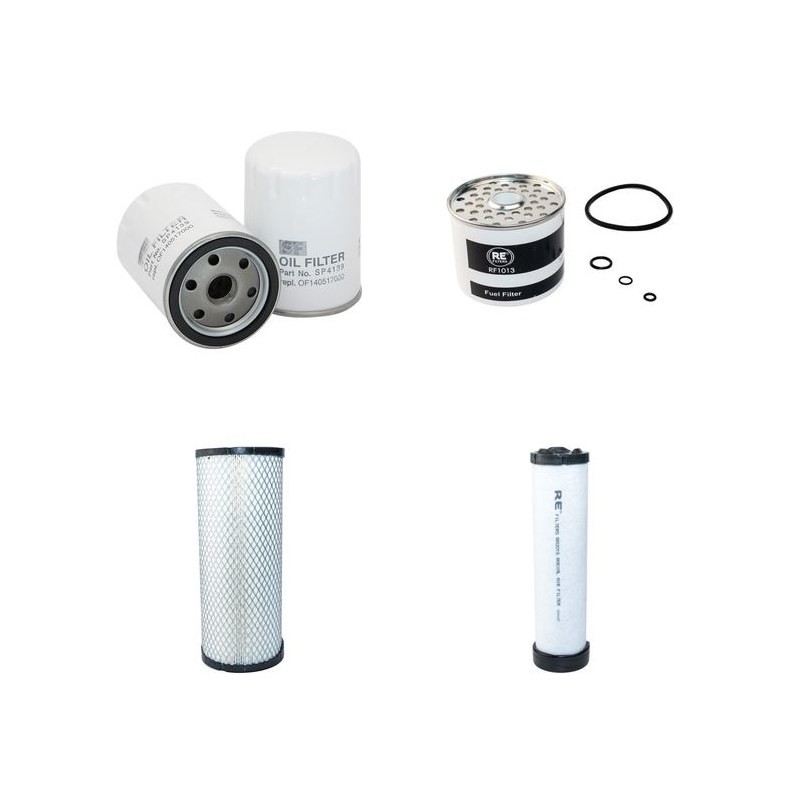 JCB 8052 Filter Service Kit w/Perkins Eng. Air, Oil, Fuel Filters